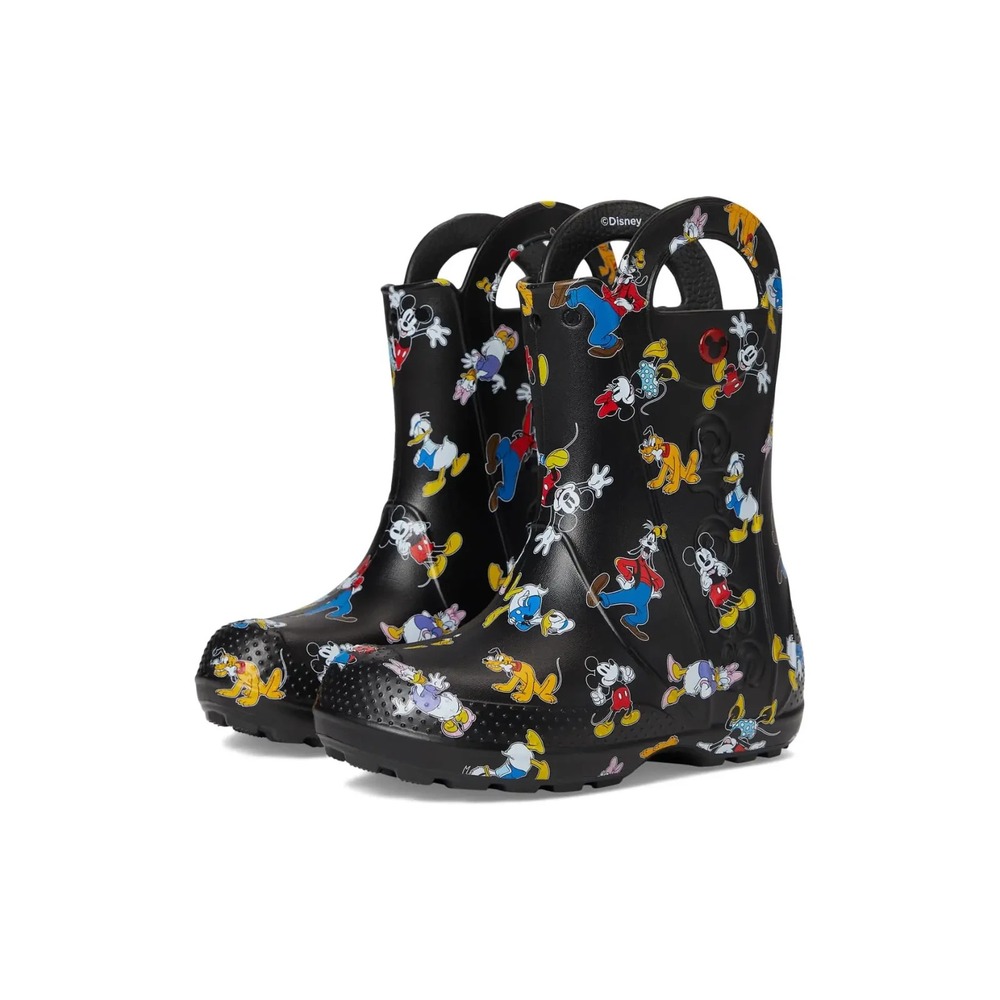 Crocs Mickey and Friends Handle It Rain Boots in Black Size 8 Toddler